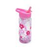 Melii drikkedunk med sugerr - 300 ml - Pink Blomster