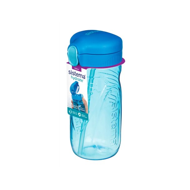 Sistema - Tritan Quick Flip Bottle 520 ml. - Ocean Blue