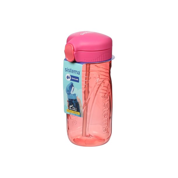 Sistema - Tritan Quick Flip Bottle 520 ml. - Pink 
