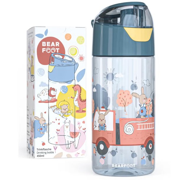 Bearfoot Drikkedunk 450 ml. - Brandbil og Kaniner 