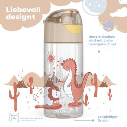 Bearfoot Drikkedunk 450 ml. Dinosaurus