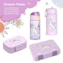 Bearfoot Termo Drikkedunk - Lyserd Enhjrning - 400 ml 