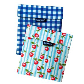 Yumbox Genanvendelig Snackpose - 2 stk. - Vichy & kirseb�r