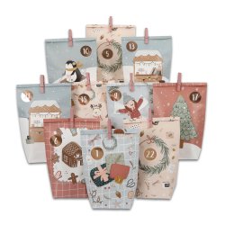 Julekalender poser - 24 stk. - Isbl 