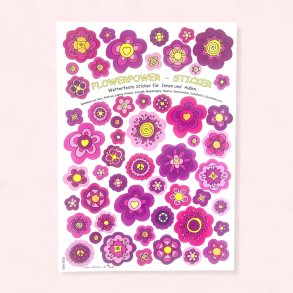 Jabalou - Vandfaste Klisterm�rker - A4 - Lyser�d Blomster 