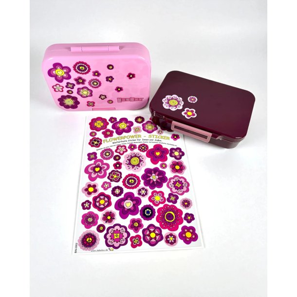 Jabalou - Vandfaste Klisterm�rker - A4 - Lyser�d Blomster 