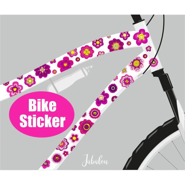 Jabalou - Vandfaste Klisterm�rker - A4 - Lyser�d Blomster 
