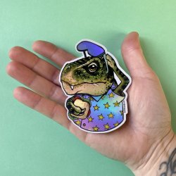 SEHRSEHRnice - Vandfast Klisterm�rke - Hologram Dino 