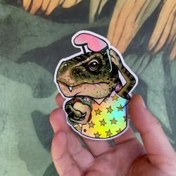 SEHRSEHRnice - Vandfast Klisterm�rke - Hologram Dino 