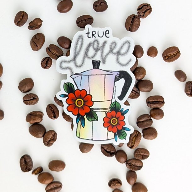 SEHRSEHRnice - Vandfast Klisterm�rke - Hologram Moka Pot