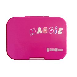 Vandfaste klistermrker - Bogstaver Lyserd/Lilla - A5