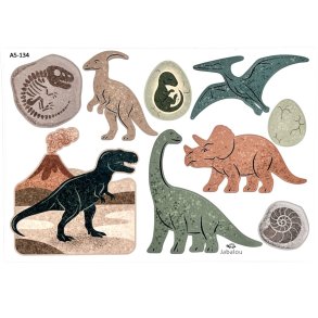 Vandfaste klisterm�rker - Dinosaur - A5