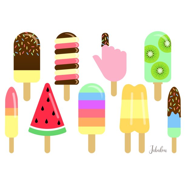 Vandfaste klistermrker - Is - A6