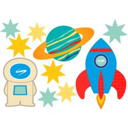 Vandfaste klistermrker - Rummet - A6