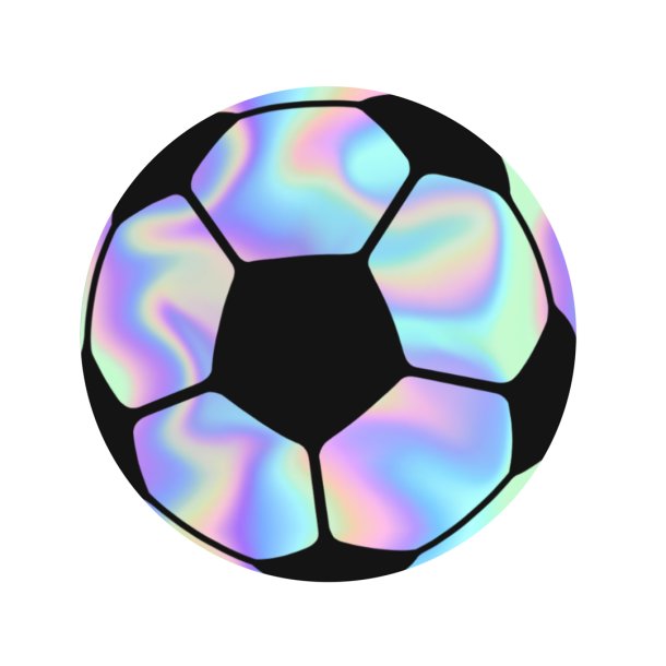 Vandfast klistermrker - Hologram - Fodbold 