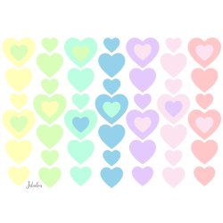 Vandfaste klistermrker - Hjerter Candy - A6
