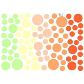 Vandfaste klistermrker - Confetti - Melon  - A6