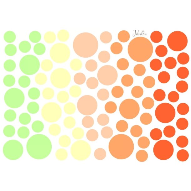 Vandfaste klistermrker - Confetti - Melon  - A6