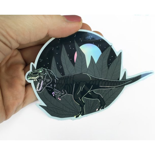 Vandfast klistermrker - Hologram - Dino 