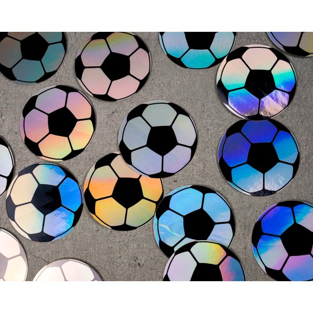 Vandfast klistermrker - Hologram - Fodbold 