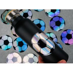 Vandfast klistermrker - Hologram - Fodbold 