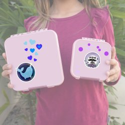 Vandfaste klistermrker - Hjerter Candy - A6