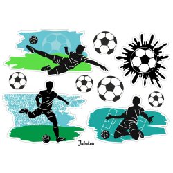 Vandfaste klistermrker - Fodbold dreng - A6