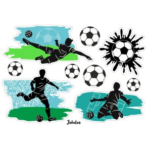 Vandfaste klistermrker - Fodbold dreng - A6