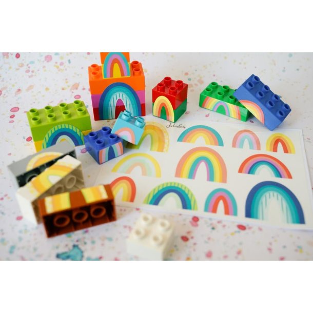 Vandfaste klistermrker - Regnbuer - A5