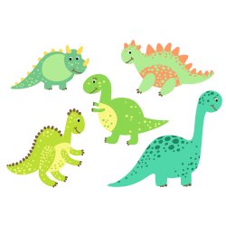 Vandfaste klistermrker - Dinosaur - A6