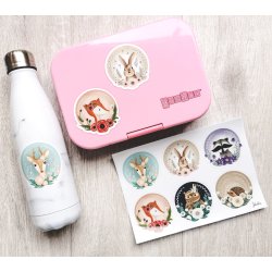 Vandfaste klisterm�rker - Animals Boho - A5