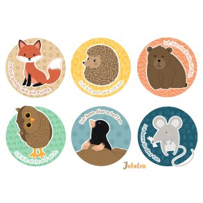 Vandfaste klisterm�rker - Affirmation Tiere - A5