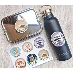 Vandfaste klisterm�rker - Animals Boho - A5