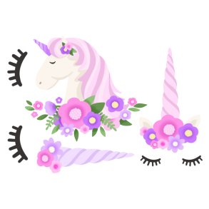 Vandfaste klistermrker - Enhjrninger - A6