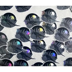 Vandfast klistermrker - Hologram - Dino 