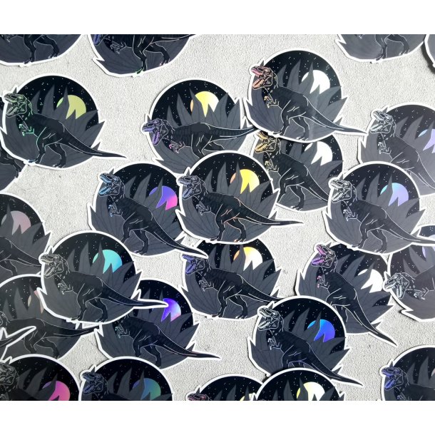 Vandfast klistermrker - Hologram - Dino 