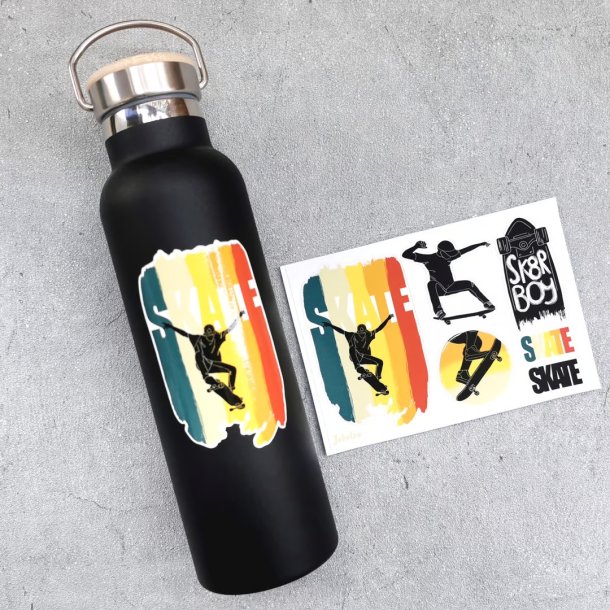 Vandfaste klistermrker - Skater Dreng - A6