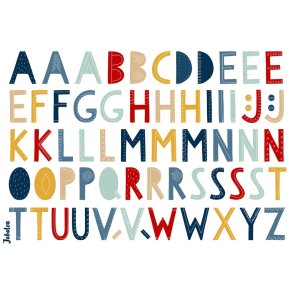 Vandfaste klistermrker - Bogstaver (Store) - A5