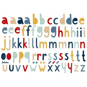 Vandfaste klistermrker - Bogstaver (Sm) - A5