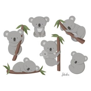 Vandfaste klistermrker - Koala - A6