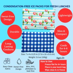 Yumbox Kleelementer 2 stk - Vichy &amp; Kirsebr