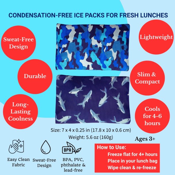 Yumbox Kleelementer 2 stk - Camouflage og Hajer