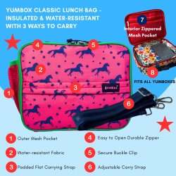 Yumbox K�letaske med rem - Pink med heste 