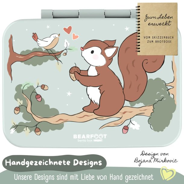 Bearfoot Compakt Mini Madkasse - 650 ml - Salvie Egern