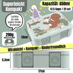 Bearfoot Compakt Mini Madkasse - 650 ml - Salvie Egern