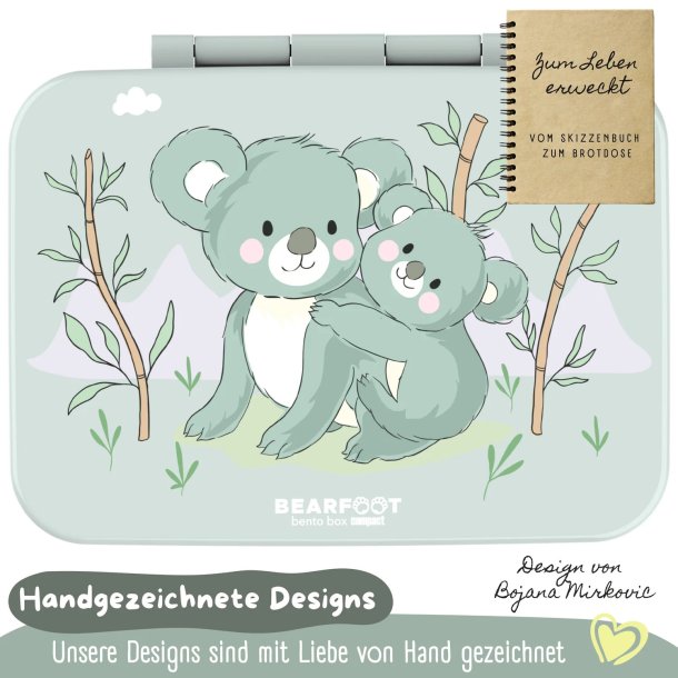 Bearfoot Compakt Mini Madkasse - 650 ml - Salvie Koala