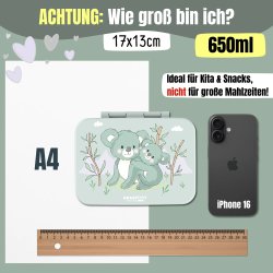 Bearfoot Compakt Mini Madkasse - 650 ml - Salvie Koala