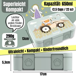Bearfoot Compakt Mini Madkasse - 650 ml - Salvie Traktor