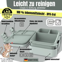 Bearfoot Compakt Mini Madkasse - 650 ml - Salvie R�dyr