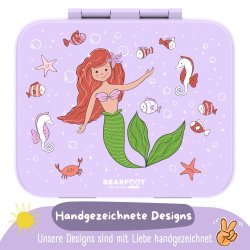 Bearfoot Compakt Mini Madkasse - 650 ml - Lyserd - Havfrue